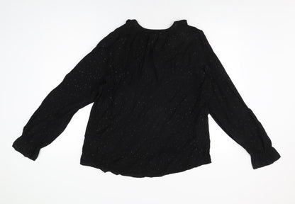 Womens UK Size 10 The White Company Black Basic Blouse