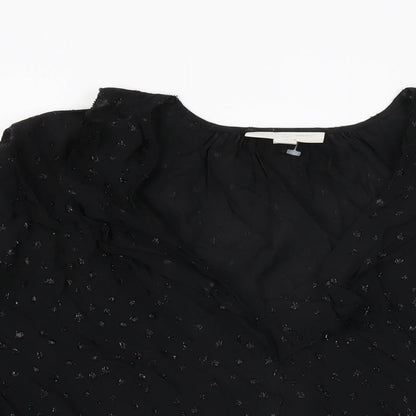 Womens UK Size 10 The White Company Black Basic Blouse