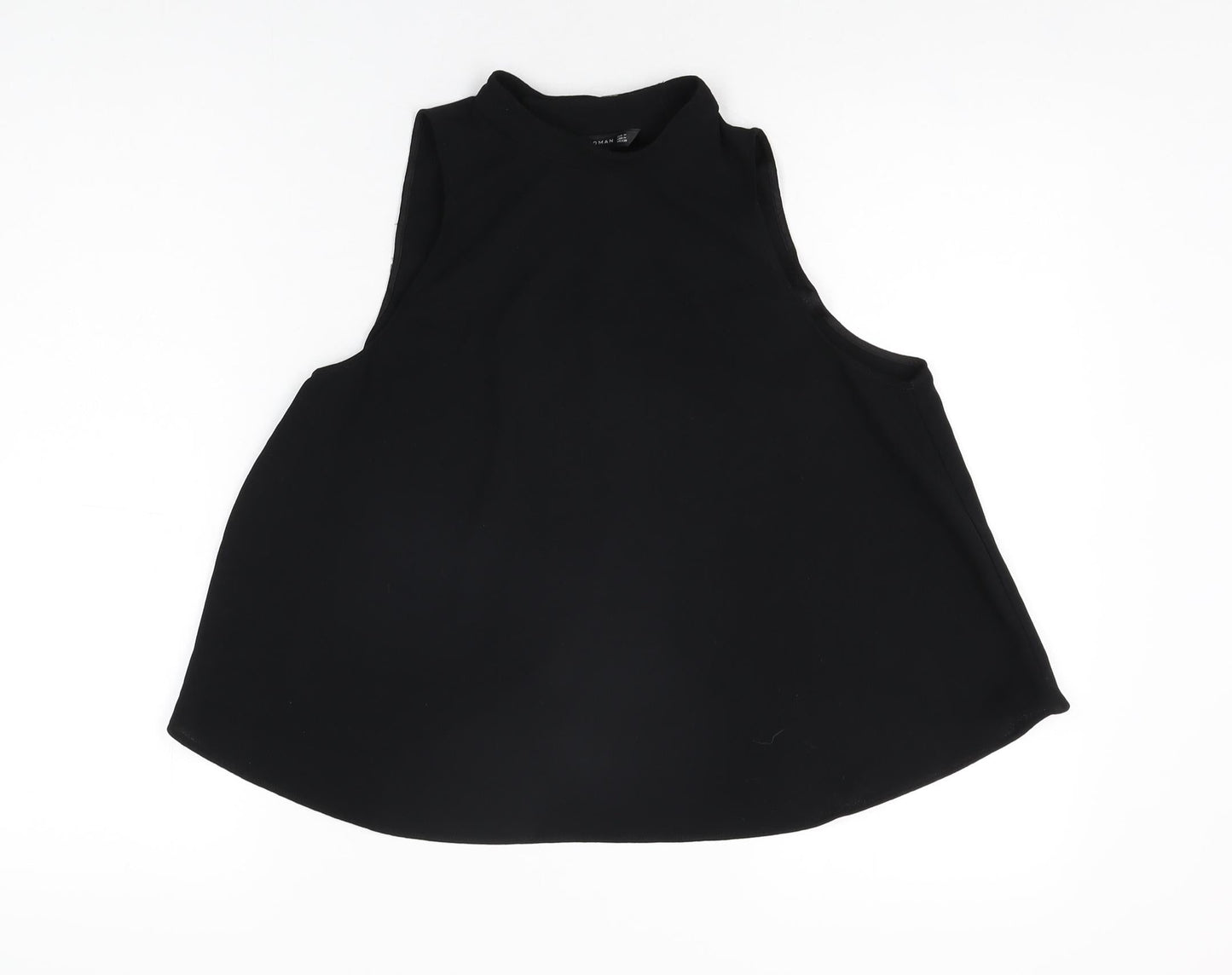 Womens UK Size M Zara Black Basic Blouse