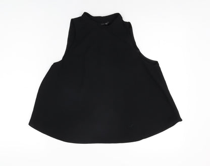 Womens UK Size M Zara Black Basic Blouse