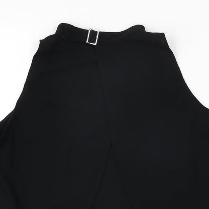 Womens UK Size M Zara Black Basic Blouse