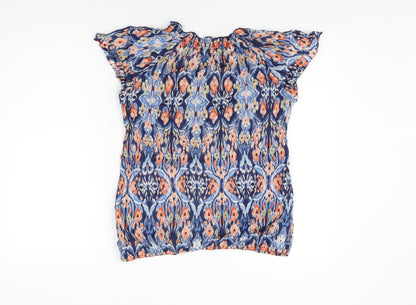Womens UK Size 10 Marks and Spencer Blue Basic T-Shirt