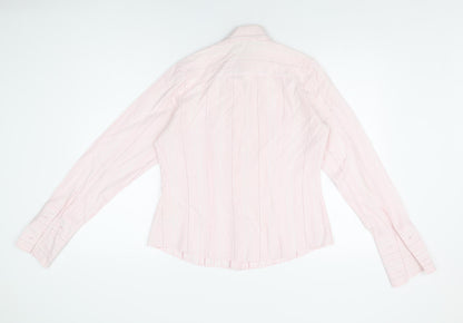 Womens UK Size 14 Marks and Spencer Pink Basic Button-Up