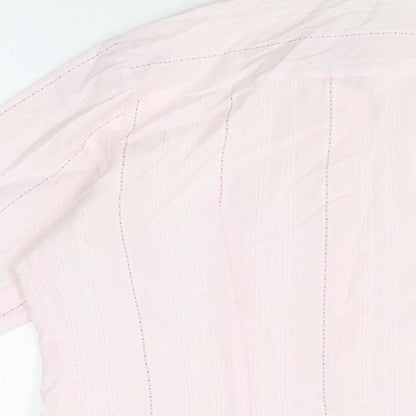 Womens UK Size 14 Marks and Spencer Pink Basic Button-Up