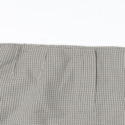 Marks and Spencer Womens Brown Geometric Polyester A-Line Skirt Size 22 Zip