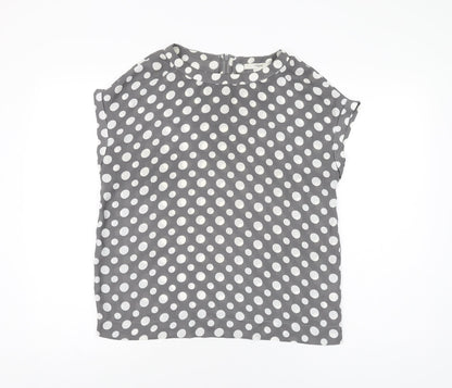 Womens UK Size 10 NEXT Grey Basic Blouse