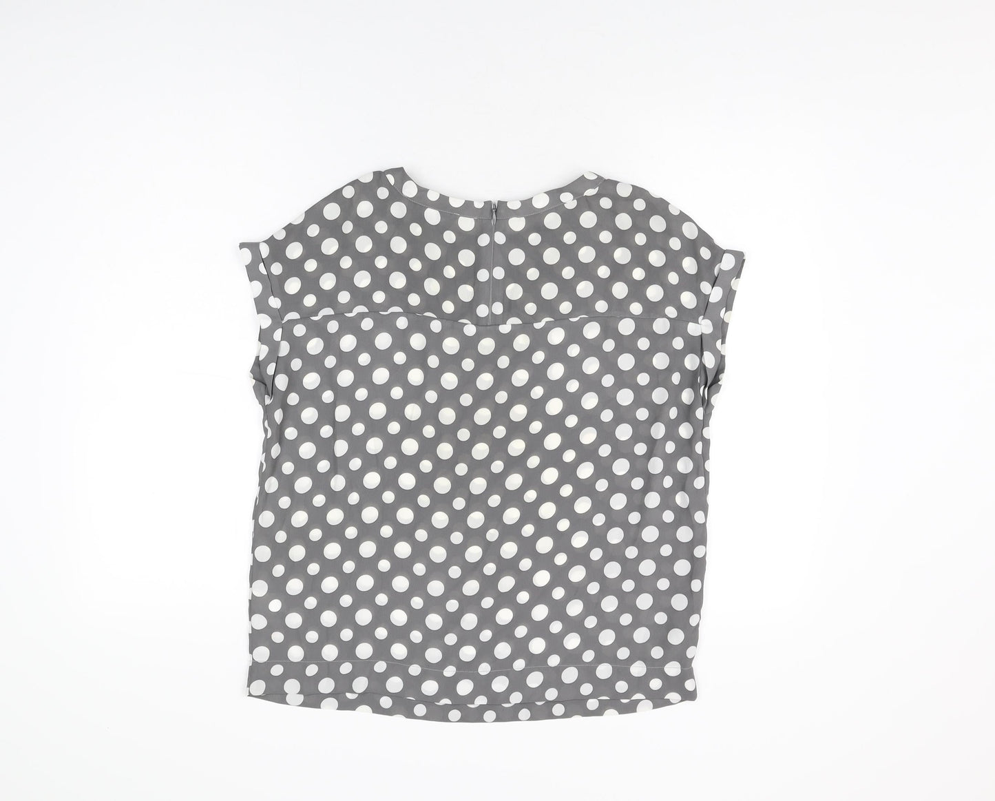 Womens UK Size 10 NEXT Grey Basic Blouse