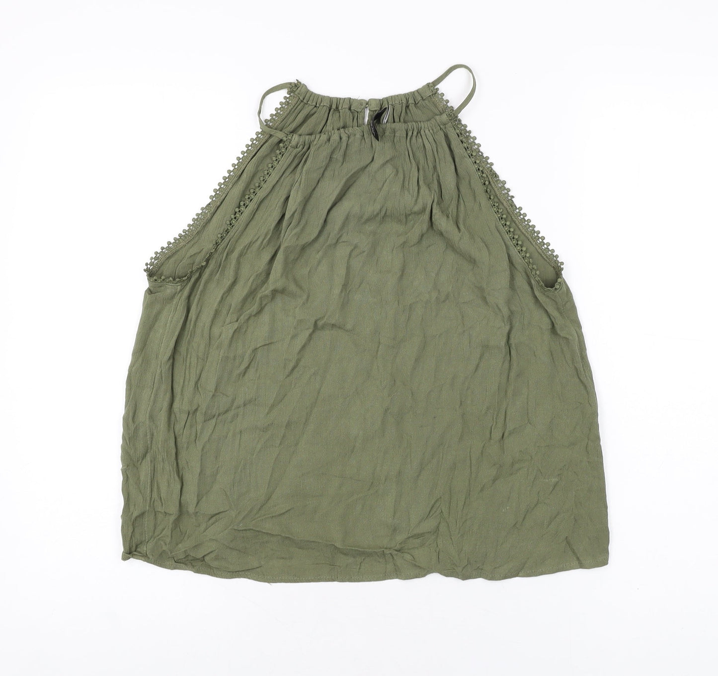 Womens UK Size 12 H&M Green Basic T-Shirt