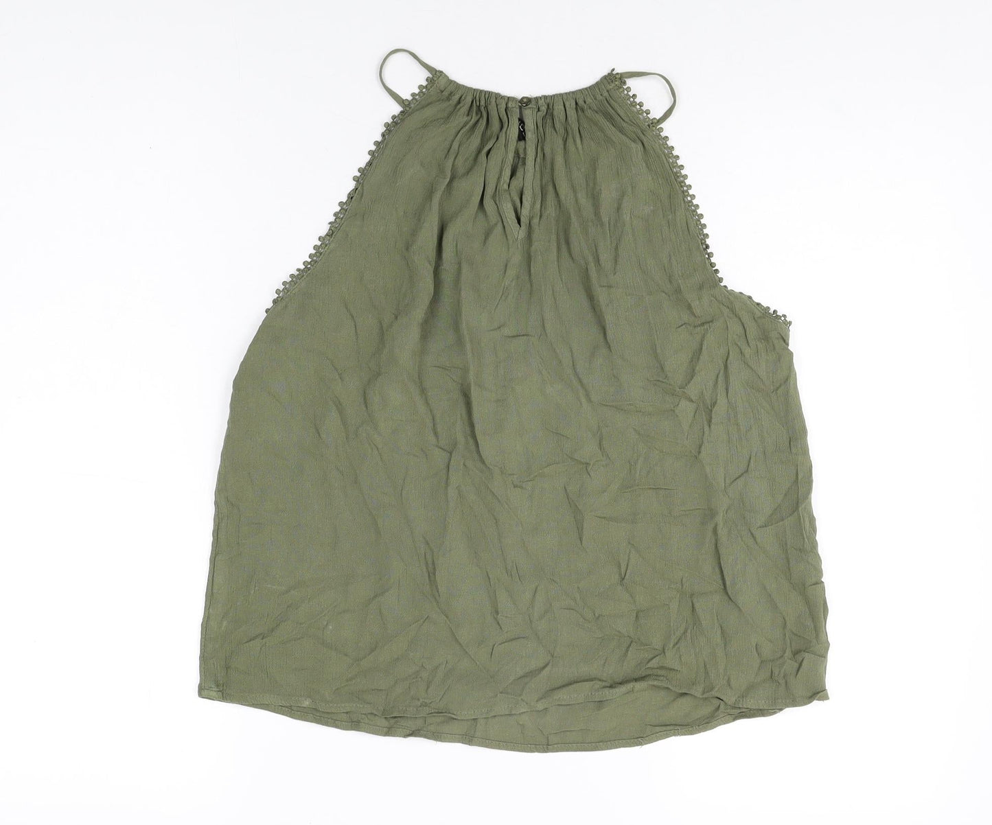 Womens UK Size 12 H&M Green Basic T-Shirt