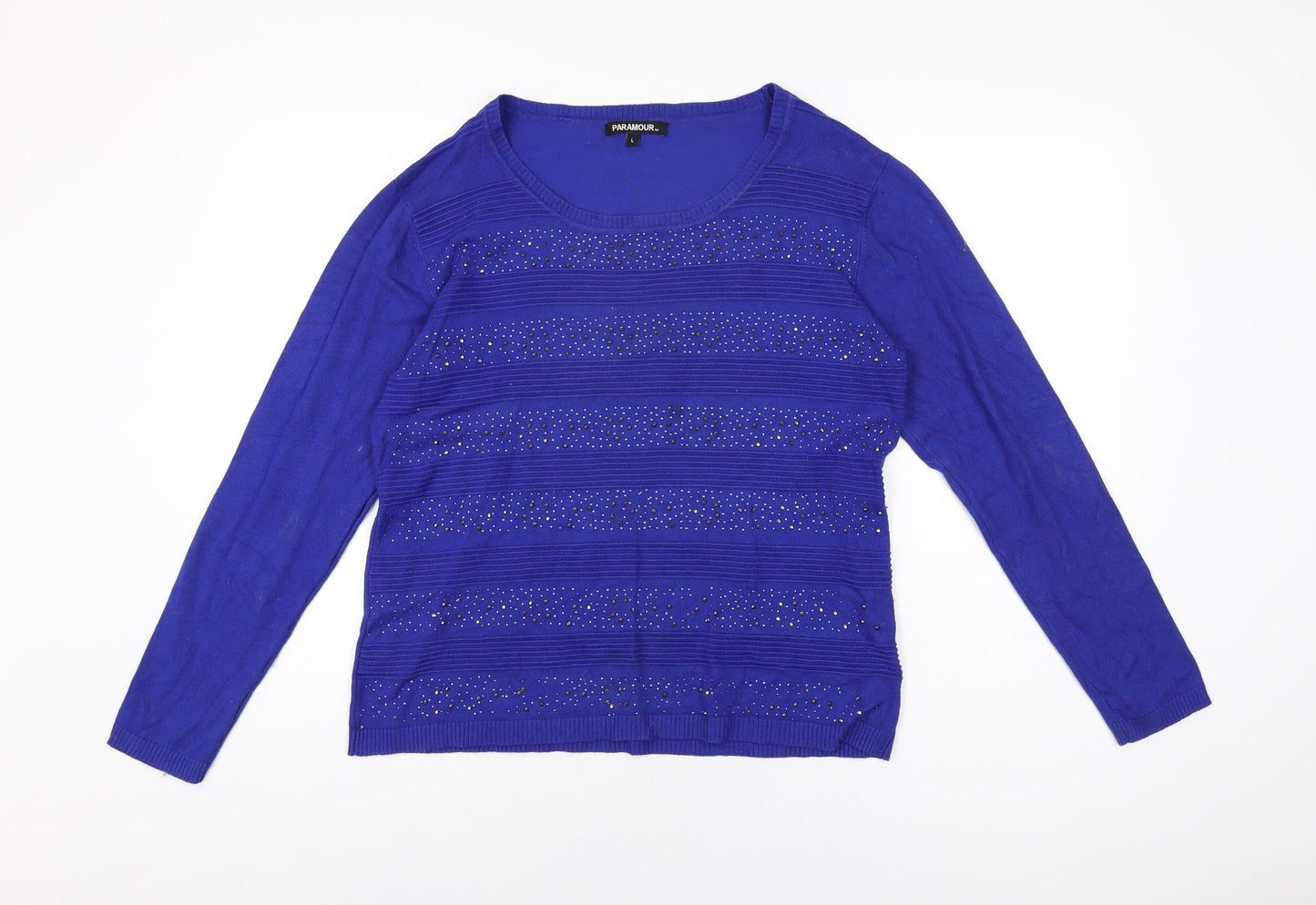 Womens UK Size L Paramour Blue Basic T-Shirt