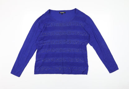 Womens UK Size L Paramour Blue Basic T-Shirt