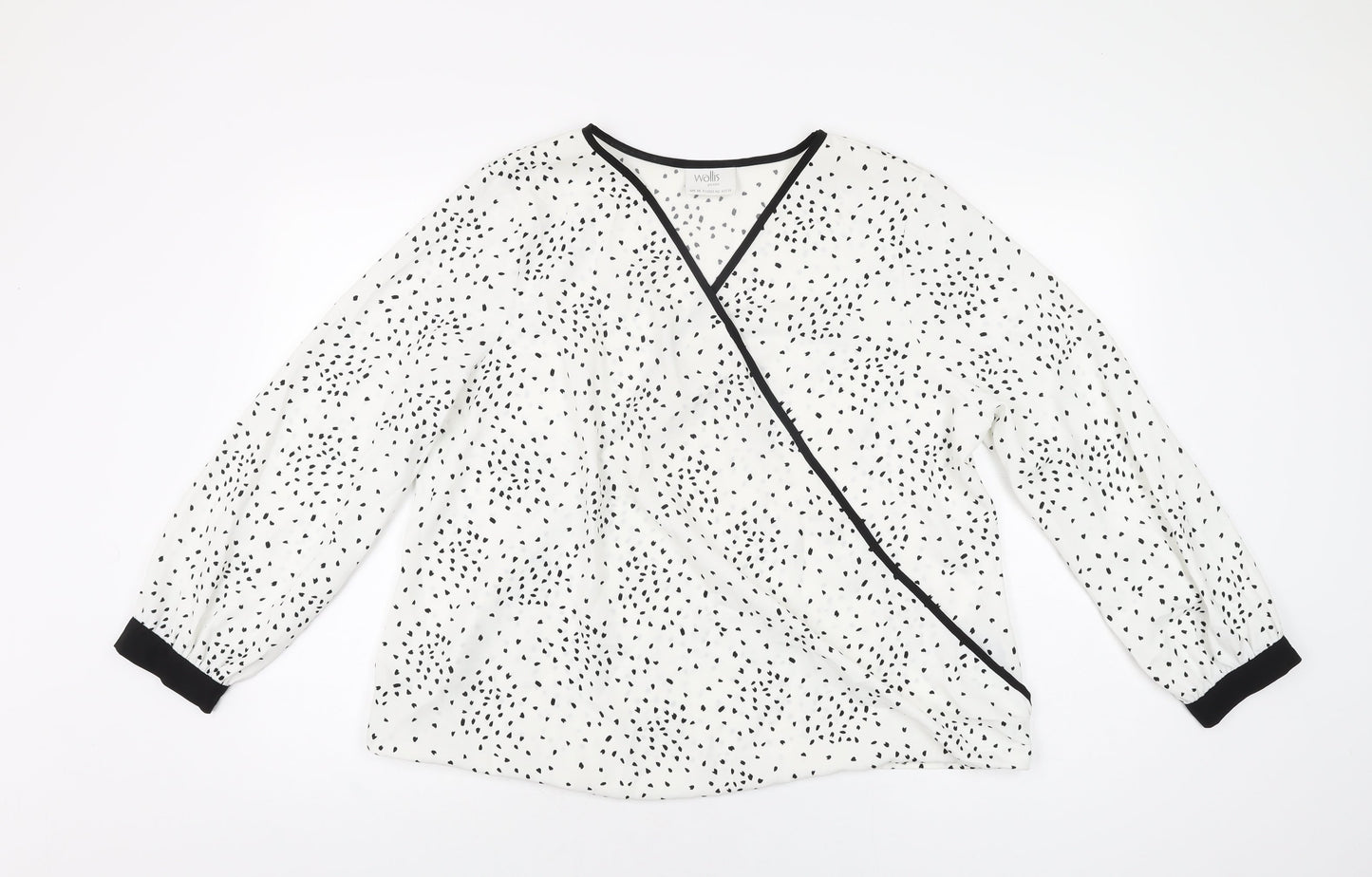 Womens UK Size 18 Wallis White Wrap Blouse