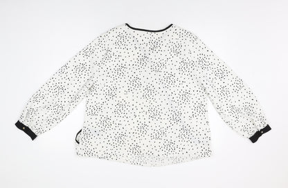 Womens UK Size 18 Wallis White Wrap Blouse