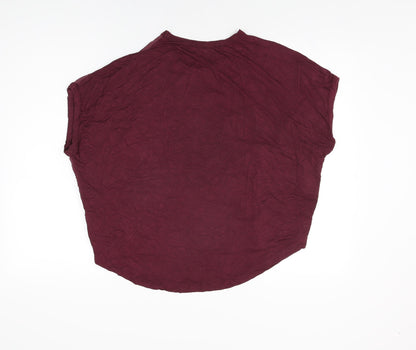 Womens UK Size 8 NEXT Red Basic T-Shirt