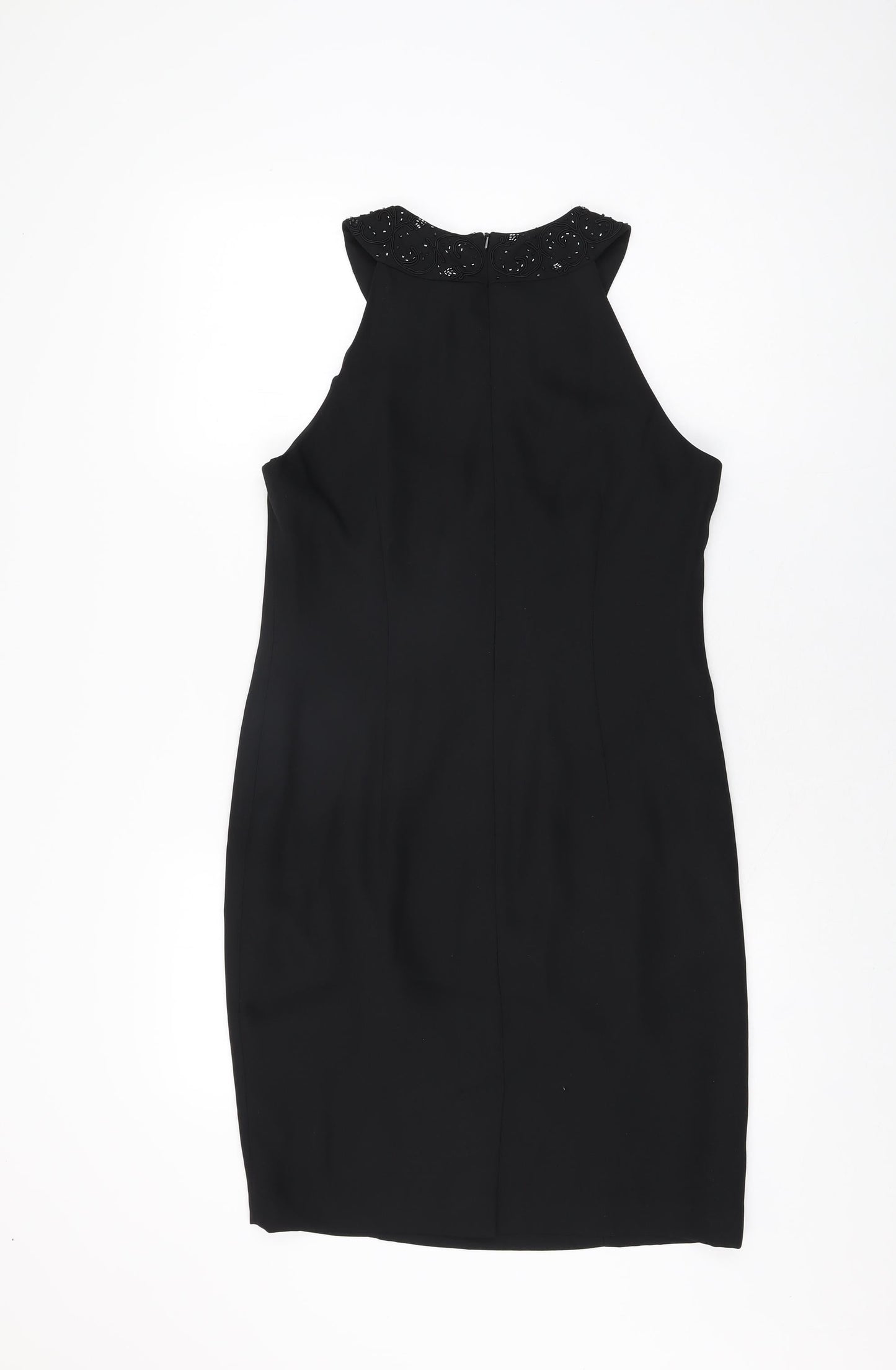 Opera Richards Womens Black Polyester Shift Size 12 Round Neck Zip