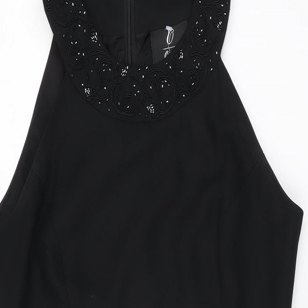 Opera Richards Womens Black Polyester Shift Size 12 Round Neck Zip