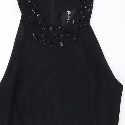 Opera Richards Womens Black Polyester Shift Size 12 Round Neck Zip