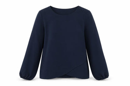 Womens UK Size S Mango Blue Basic Blouse