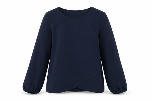Womens UK Size S Mango Blue Basic Blouse