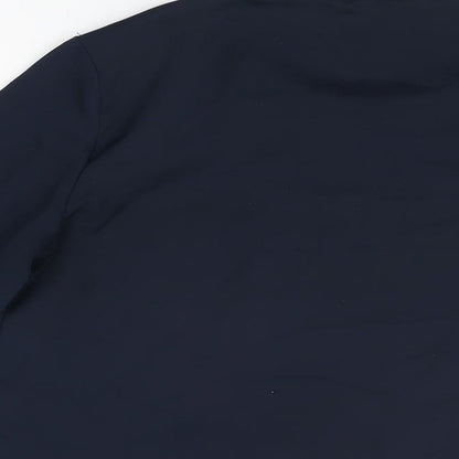 Womens UK Size S Mango Blue Basic Blouse