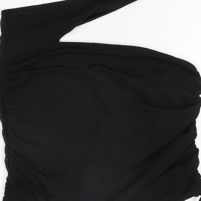 Womens UK Size 8 PRETTYLITTLETHING Black Basic T-Shirt