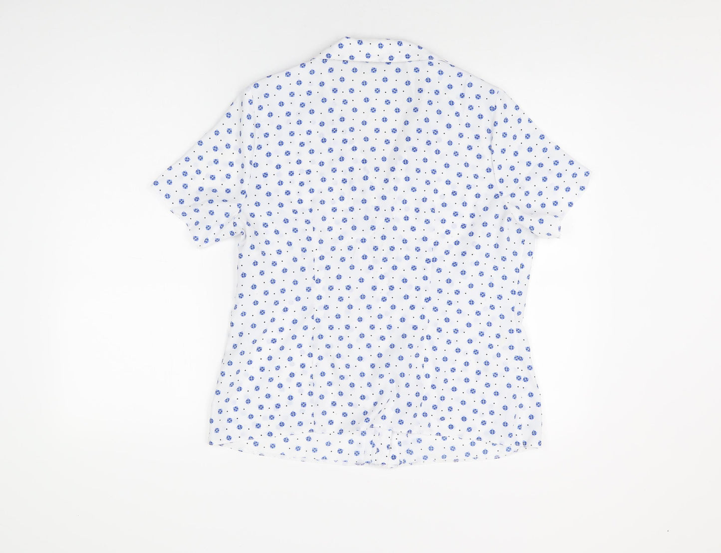 Womens UK Size 12 BHS White Basic Button-Up