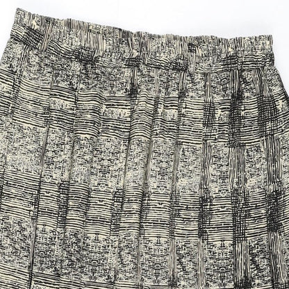 Bonmarché Womens Beige Geometric Polyester Swing Skirt Size 14