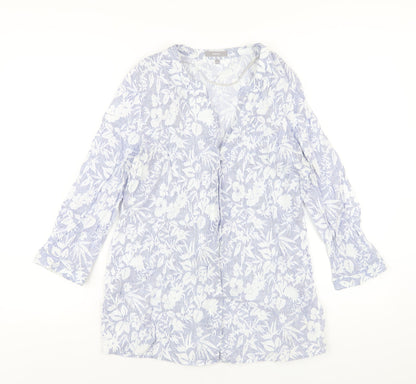 Womens UK Size 10 ERFO Blue Basic Button-Up