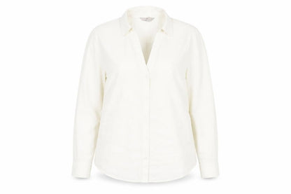Womens UK Size 14 H&M White Basic Button-Up