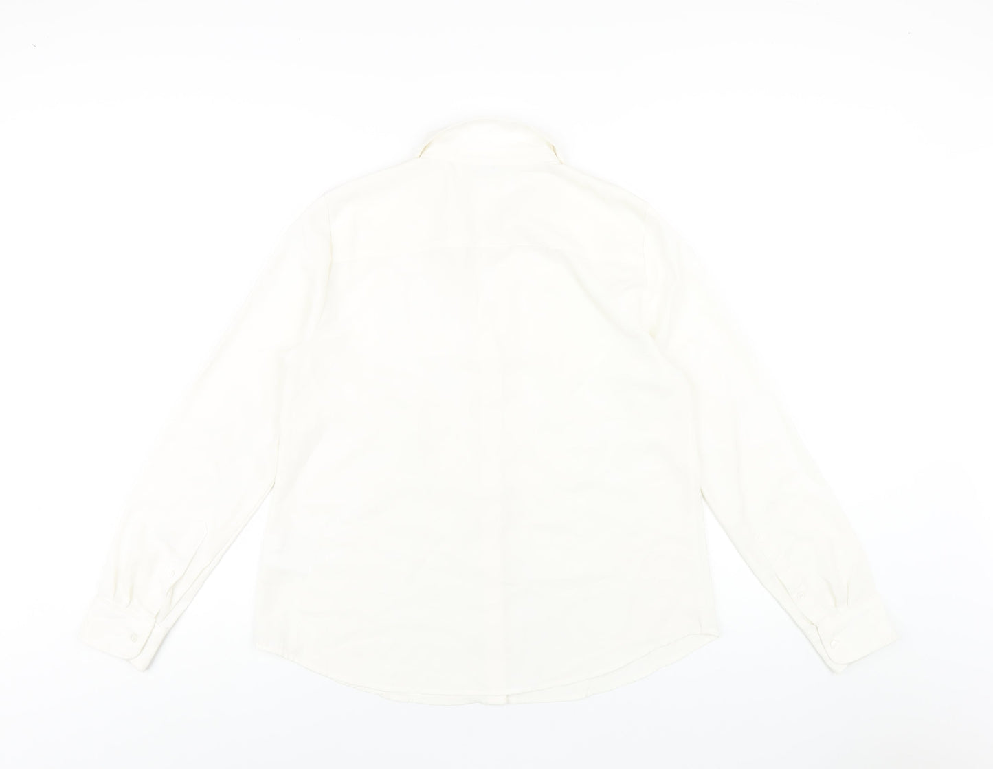 Womens UK Size 14 H&M White Basic Button-Up