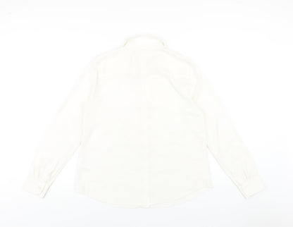Womens UK Size 14 H&M White Basic Button-Up
