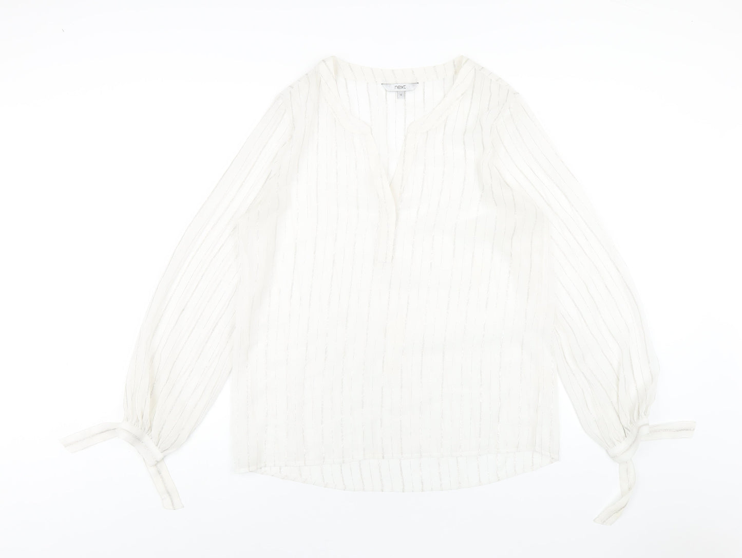 Womens UK Size 12 NEXT White Basic Blouse