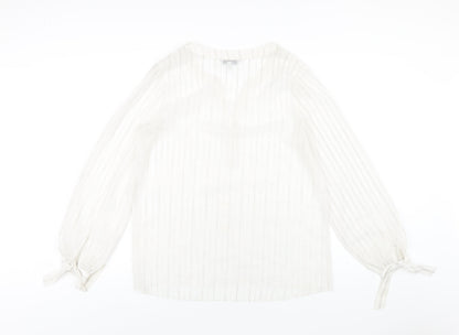 Womens UK Size 12 NEXT White Basic Blouse