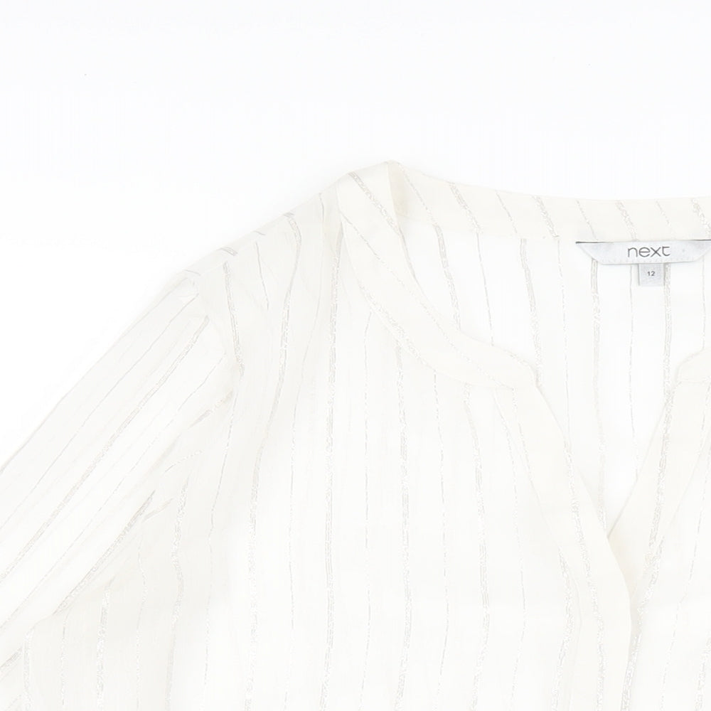 Womens UK Size 12 NEXT White Basic Blouse