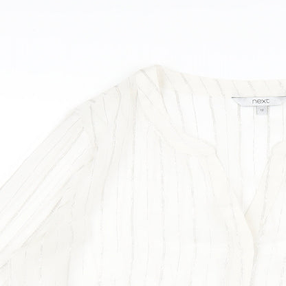 Womens UK Size 12 NEXT White Basic Blouse