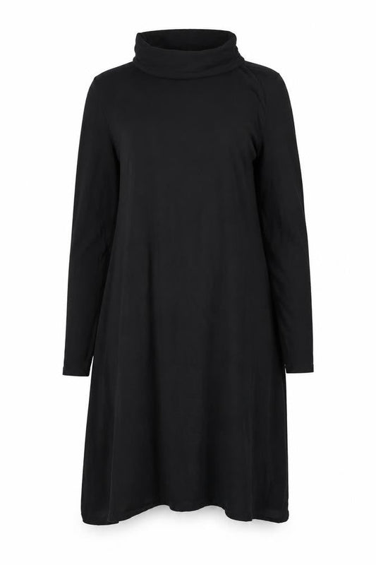 Lipsy Womens Black Viscose A-Line Size 8 Roll Neck Pullover