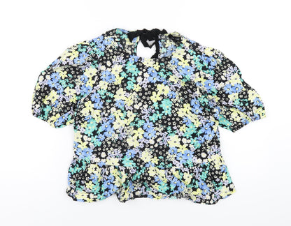 Womens UK Size 10 New Look Multicoloured Basic T-Shirt