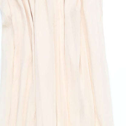 Little Misstress Womens Beige Polyester Maxi Size 14 One Shoulder Zip