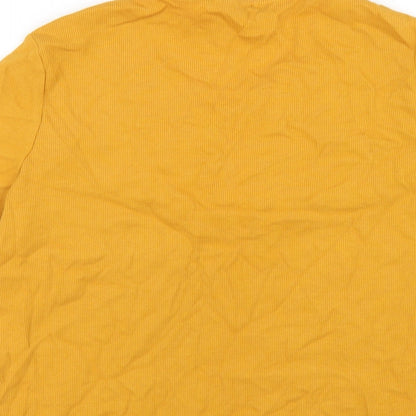 Womens UK Size 12 Marks and Spencer Yellow Basic T-Shirt