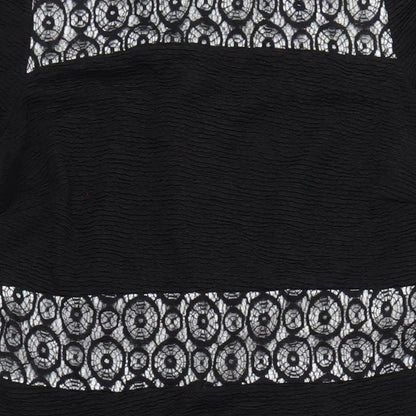 Per Una Womens Black Polyester Pencil Dress Size 16 Roll Neck Zip