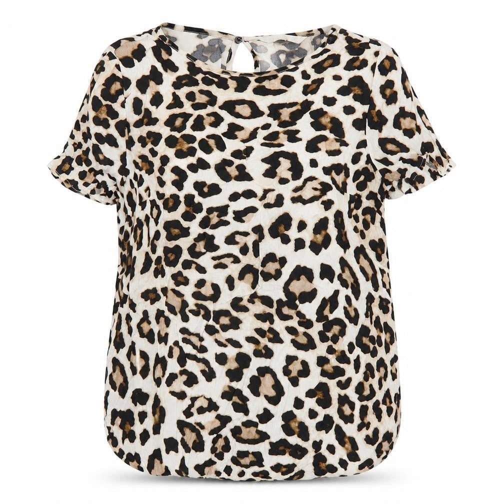 Womens UK Size 10 H&M Brown Basic T-Shirt