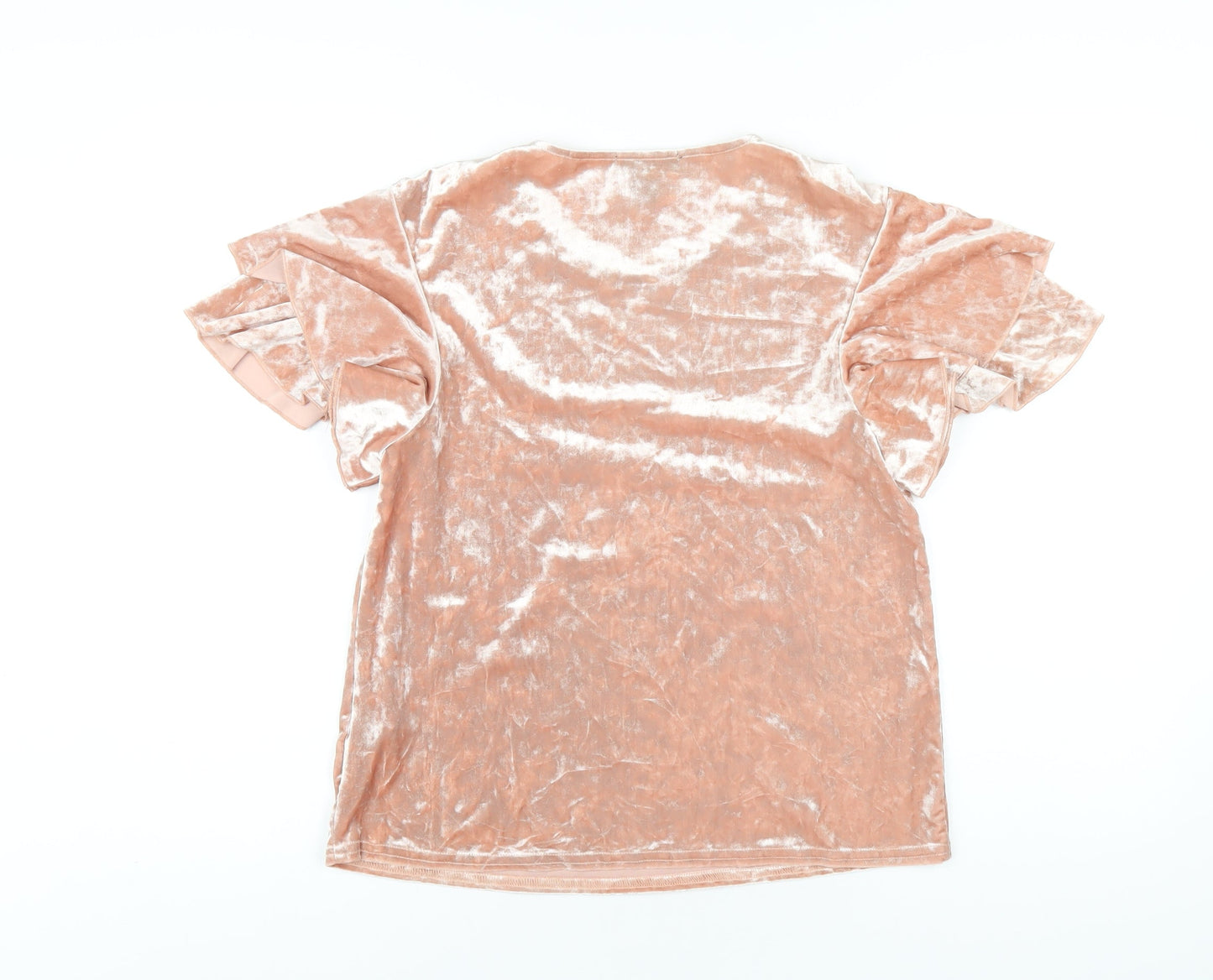 Womens UK Size 12 New Look Pink Basic T-Shirt