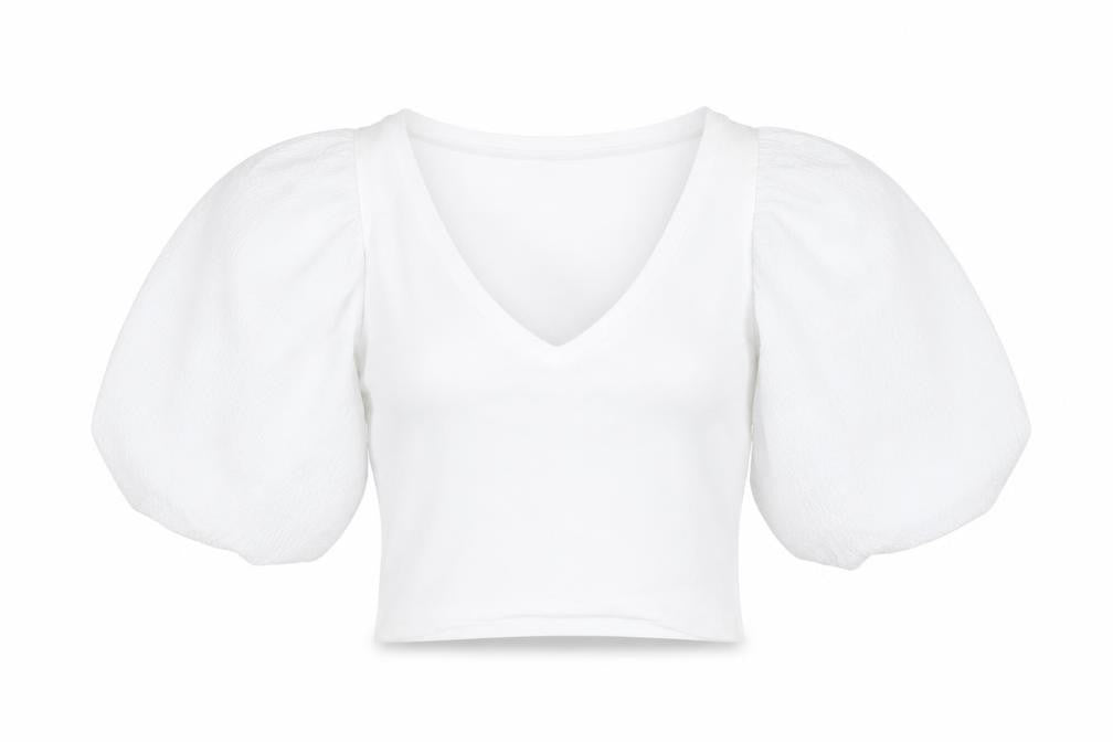 Womens UK Size M Zara White Cropped T-Shirt