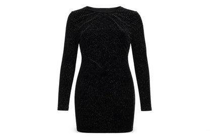 In the Style Womens Black Polyester Bodycon Size 10 Round Neck Pullover