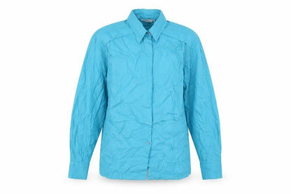 Womens UK Size 14 NEXT Blue Basic Button-Up