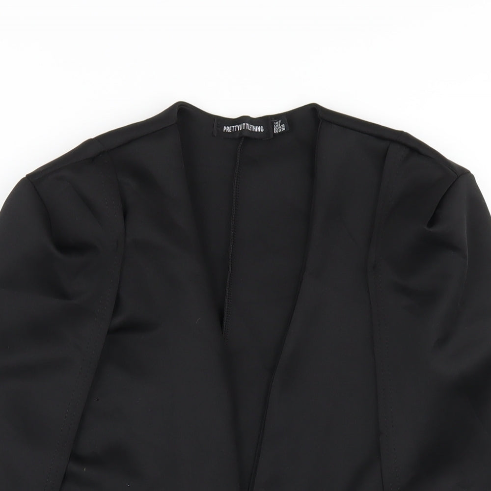 Womens UK Size 10 PRETTYLITTLETHING Black Jacket