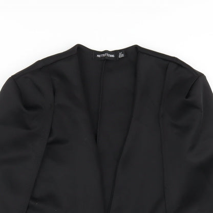 Womens UK Size 10 PRETTYLITTLETHING Black Jacket
