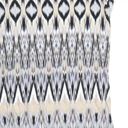 Wallis Womens Multicoloured Geometric Viscose Bodycon Size M Scoop Neck Pullover