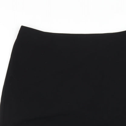 Etam Womens Black Polyester A-Line Skirt Size 8 Zip