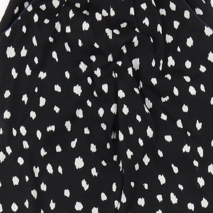 Topshop Womens Black Polyester Trousers Size 8 L31 in Regular